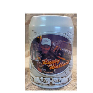 1995 Rusty wallace beer stein by Dram Tree Fine Collectibles Authentic
